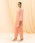 Womens Eid Pret Pink Embroidered Dobby Two Piece Suit